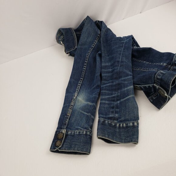 Harolds XS Blue Denim Jacket Vintage Jeans Fall Cotton Spandex Coat - Picture 11 of 16